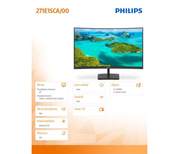 Philips 271E1SCA/00 Curved - 514814 - zdjęcie 5